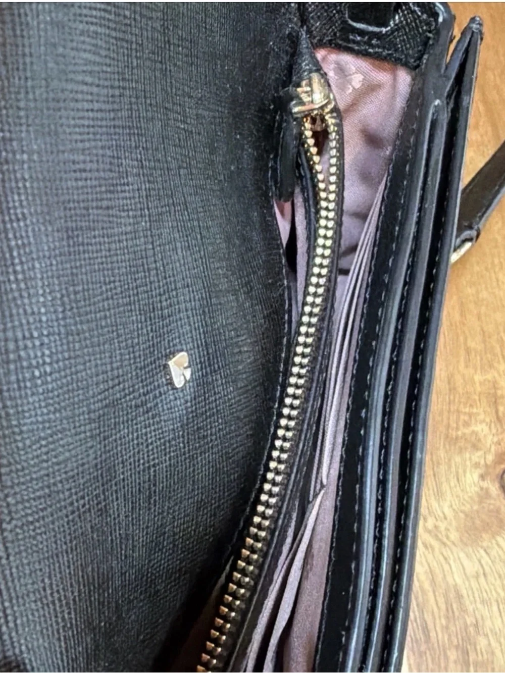 Kate Spade Black Small Crossbody Bag with Gold Chain EUC Youth